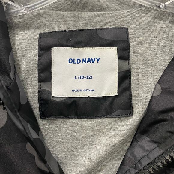 Old Navy zip up jacket large 10-12‎ gray black - Picture 2 of 5
